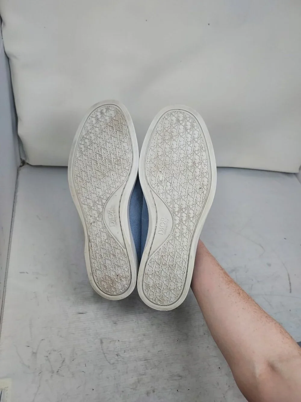 Dior Granville MENS Light Blue White Oblique Logo Loafer